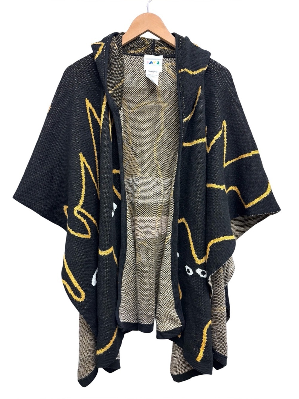 Ppaayyss Feline Knitted Hooded Poncho